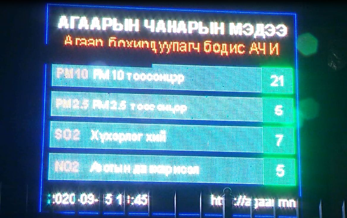 Зарим агаарын чанар хэмжигч төхөөрөмжид гэмтэл гарчээ